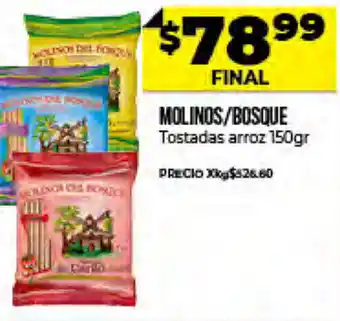 Supermayorista Vital Molinos/Bosque Tostadas Arroz 150gr oferta