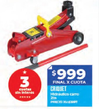Supermayorista Vital Criquet Hidraulico carro oferta