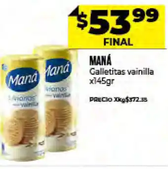 Supermayorista Vital Maná Galletitas Vainilla x 145gr oferta