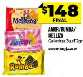 Supermayorista Vital Amor/Rumba/Melliza Galletitas 3u x 112gr oferta