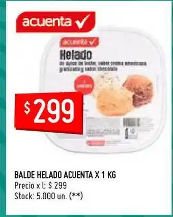 Walmart Acuenta Balde Helado x 1kg oferta