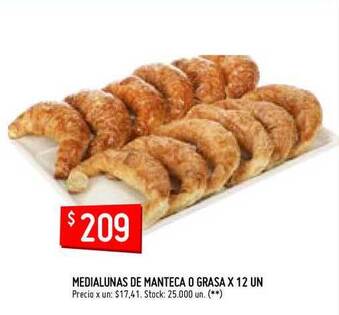 Walmart Medialunas de Manteca O Grasa x 12 un oferta