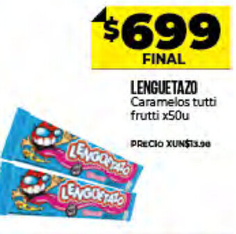 Supermayorista Vital Lenguetazo Caramelos Tutti Frutti x 50u oferta