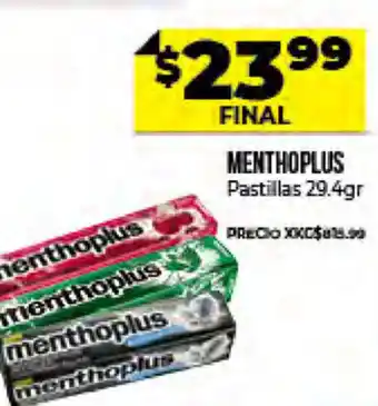 Supermayorista Vital Menthoplus Pastillas 29.4 gr oferta