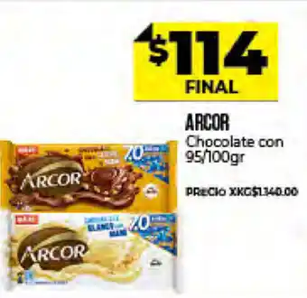 Supermayorista Vital Arcor Chocolate con 95/100 gr oferta