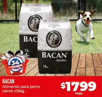 Supermayorista Vital Bacan Alimento Para Perro Carne x 15kg oferta