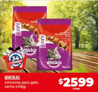 Supermayorista Vital Whiskas Alimento Para Gato Carne x 10kg oferta