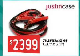 Walmart Justincase Cable Bateria 300 AMP oferta