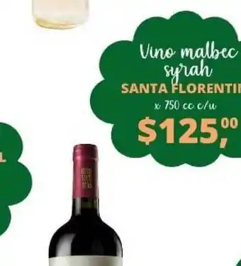 Supermercados A Granel Santa Florentina Vino Malbec Syrah x 750cc c/u oferta