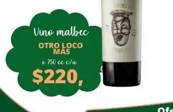 Supermercados A Granel Otro Loco Mas Vino Malbec x 750 cc c/u oferta