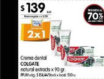 Disco Colgate Crema dental natural extracts x 90gr oferta