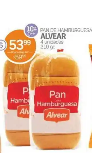 Alvear Pan de Hamburguesa 4 unidades 210gr