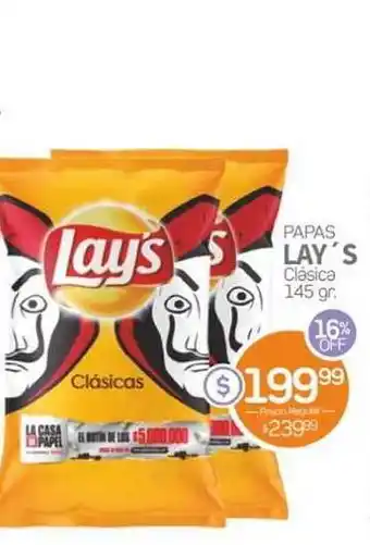 Alvear Lay's Papas Clásica 145gr. oferta