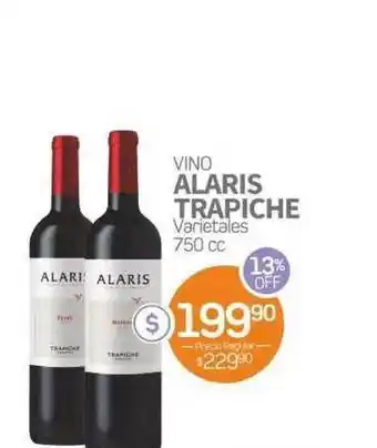 Alvear Alaris Trapiche Vino Varietales 750cc oferta