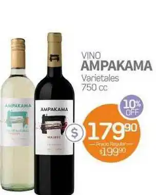 Alvear Ampakama Vino Varietales 750cc oferta
