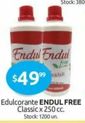 Cordiez Endul Free Edulcorante Classic x 250cc oferta