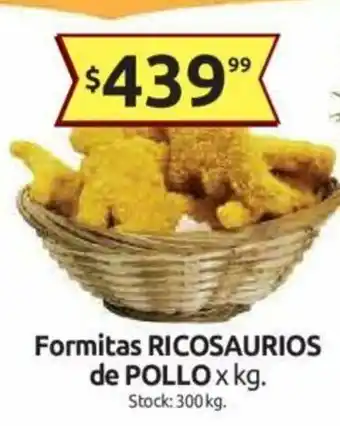 Cordiez Ricosaurios de Pollo Formitas x kg oferta