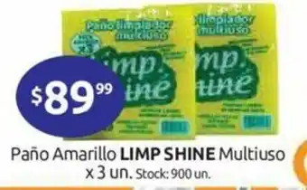 Limp Shine Paño Amarillo Multiuso x 3un