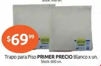 Cordiez Primer Precio Trapo para Piso Blanco x un oferta