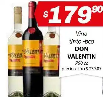 Almacor Don Valentin Vino Tinto - Bco 750 cc oferta