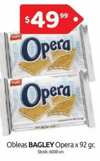 Cordiez Bagley Obleas Opera x 92gr oferta