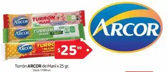 Cordiez Arcor Turrón de Maní x 25gr oferta