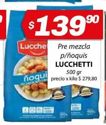 Almacor Lucchetti Pre Mezcla p/ñoquis 500gr oferta