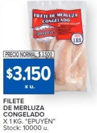 Carrefour FILETE DE MERLUZA CONGELADO X 1KG oferta