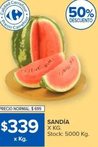 Carrefour SANDÍA X KG oferta