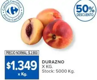 Carrefour DURAZNO X KG oferta