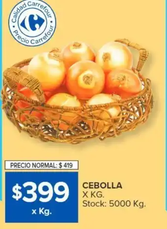 Carrefour CEBOLLA X KG oferta