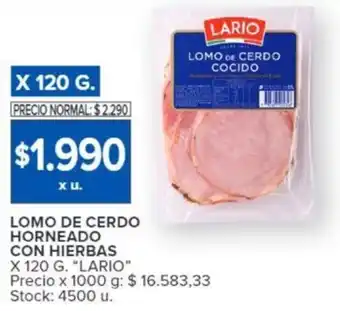 Carrefour LOMO DE CERDO HORNEADO CON HIERBAS X 120G oferta