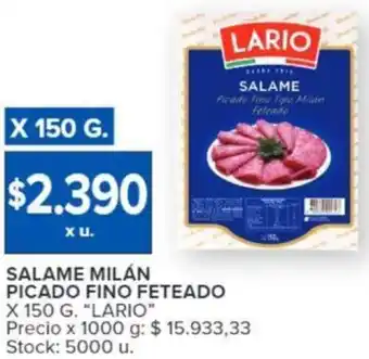 Carrefour SALAME MILÁN PICADO FINO FETEADO X 150G oferta