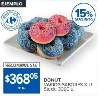 Carrefour DONUT VARIOS SABORES X U oferta
