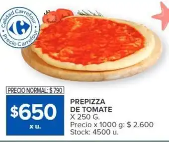 Carrefour PREPIZZA DE TOMATE X 250G oferta