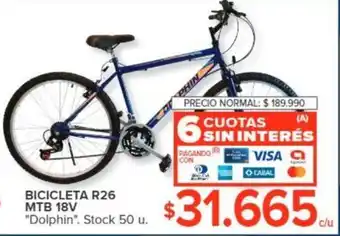 Carrefour BICICLETA R26 MTB 18V oferta