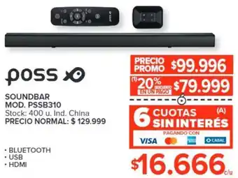 Carrefour poss SOUNDBAR MOD. PSSB310 oferta
