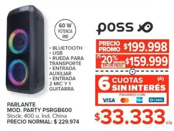 Carrefour PARLANTE MOD. PARTY PSRGB600 oferta