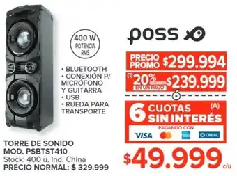 Carrefour TORRE DE SONIDO MOD. PSBTST410 oferta