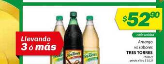Almacor Tres Torres Amargo Vs Sabores 1500cc oferta