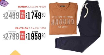 La Anonima Remera/Pantalón oferta