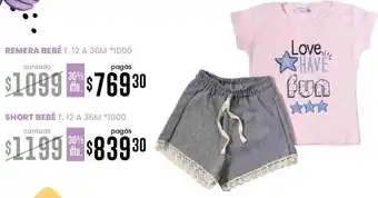 La Anonima Remera Bebé 12A36m oferta