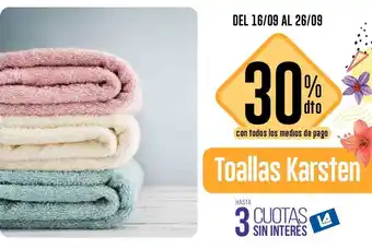 La Anonima Toallas Karsten oferta