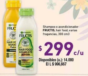 Cooperativa Obrera Fructis Shampoo o acondicioandor oferta