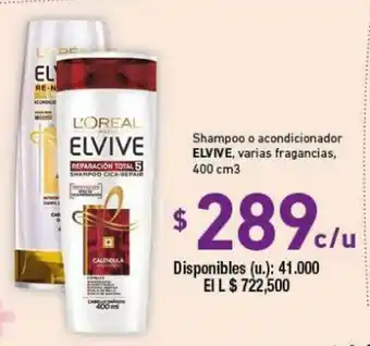 Cooperativa Obrera Elvive Shampoo o acondicionador oferta