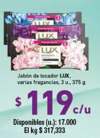Cooperativa Obrera Lux Jabón De Tocador Varias Fragancias x 3u oferta