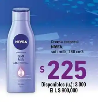 Cooperativa Obrera Nivea Crema corporal soft milk oferta