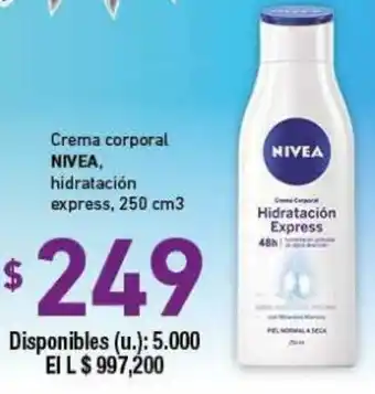Cooperativa Obrera Nivea Crema corporal hidratación express oferta