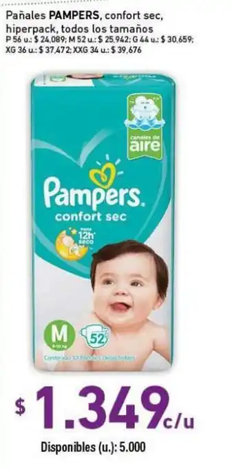 Cooperativa Obrera Pampers Pañales, confort sec oferta