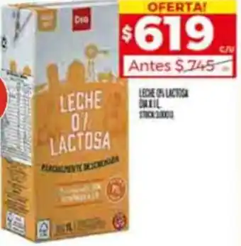 Supermercados DIA LECHE 0% LACTOSA X 1L oferta